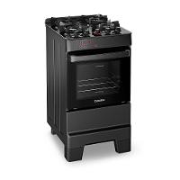 Fogão A Gás Mesa De Vidro Forno Limpa Fácil E Acendimento Automático Esmaltec Ideal Top Glass Preto 4 Bocas Bivolt - 1