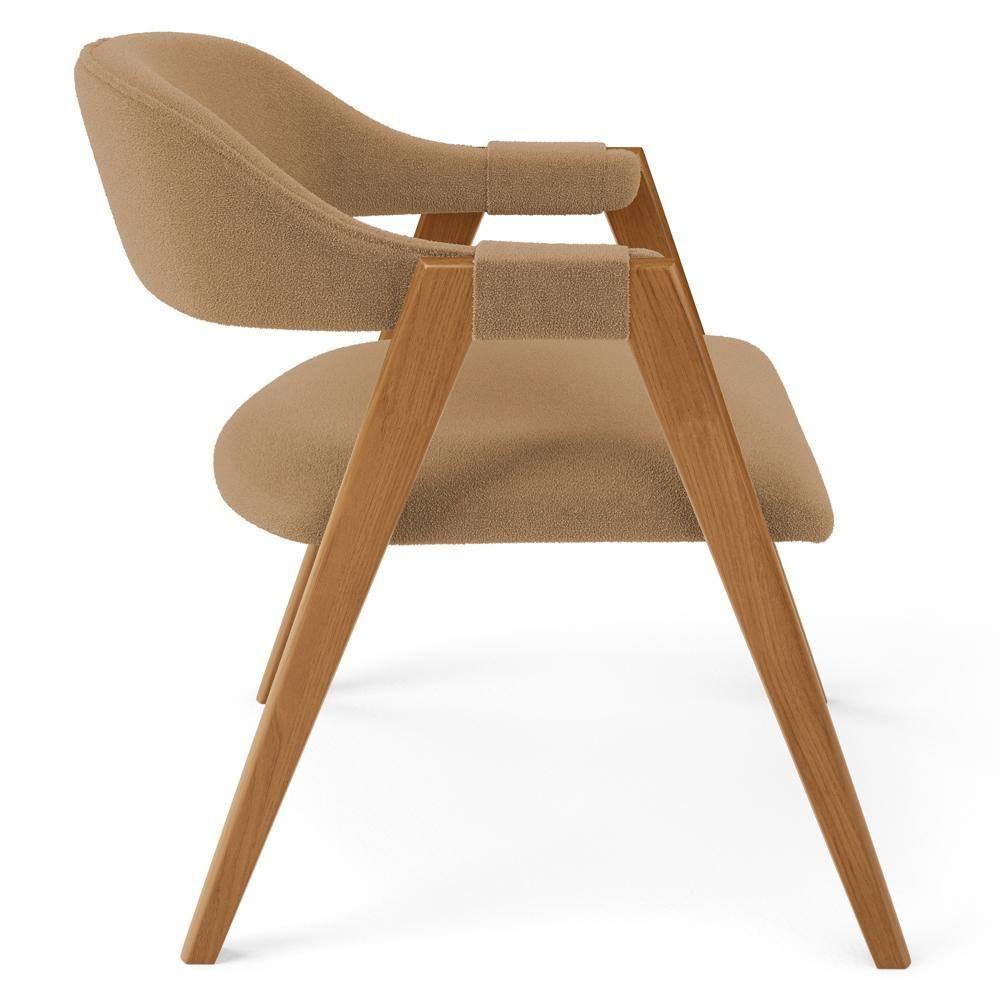 Kit 03 Cadeiras De Jantar E Estar Living Estofada Nadja L02 Bouclê Mostarda - Lyam Decor - 8