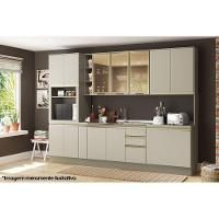 Armário Aéreo p/ Cozinha Connect c/ 3 Portas de Vidro 120cm Duna - Henn - 3