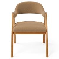 Kit 04 Cadeiras De Jantar E Estar Living Estofada Nadja L02 Bouclê Mostarda - Lyam Decor - 3