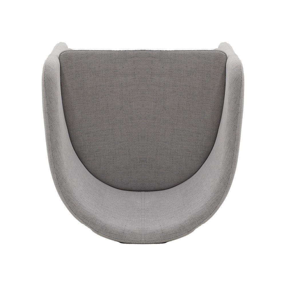 Cadeira De Jantar Cinza Estofado Em Bouclê E Base Reforçada - 7