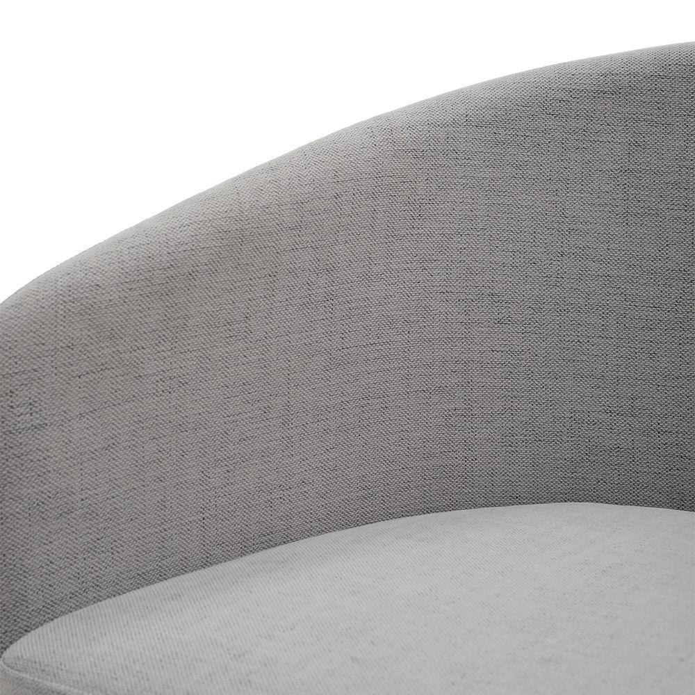 Cadeira De Jantar Cinza Estofado Em Bouclê E Base Reforçada - 10