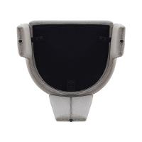 Cadeira De Jantar Cinza Estofado Em Bouclê E Base Reforçada - 6