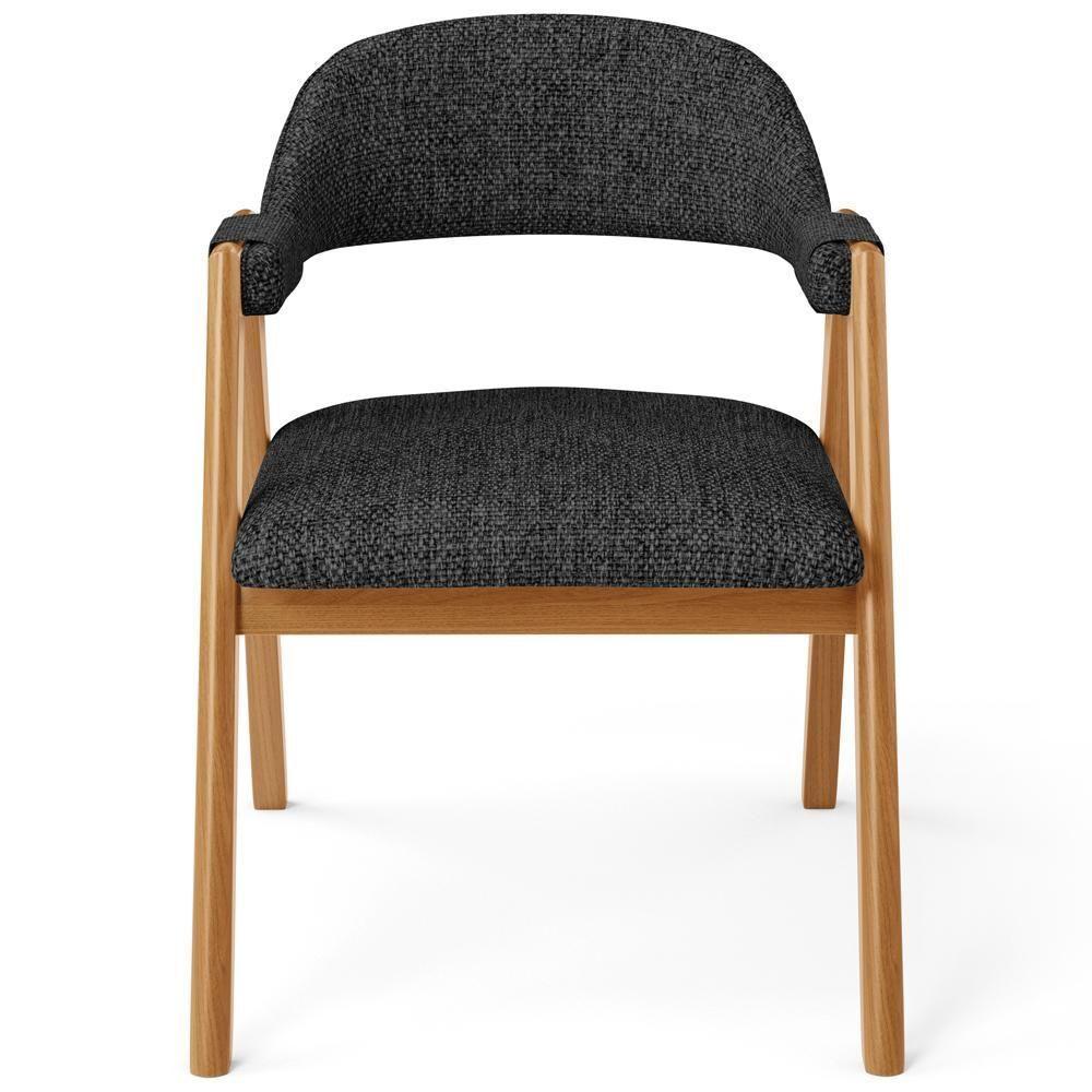 Kit 05 Cadeiras De Jantar E Estar Living Estofada Nadja L02 Linho Chumbo - Lyam Decor - 3