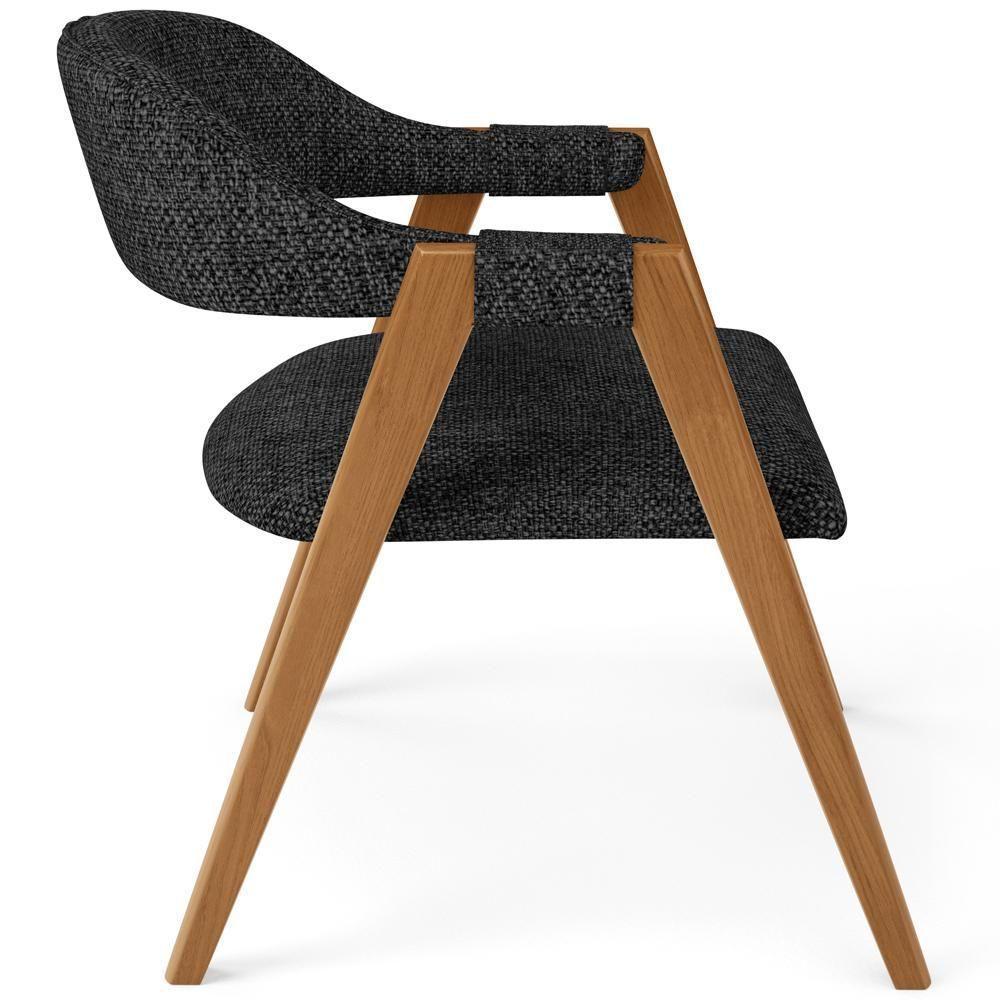 Kit 05 Cadeiras De Jantar E Estar Living Estofada Nadja L02 Linho Chumbo - Lyam Decor - 7