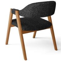 Kit 05 Cadeiras De Jantar E Estar Living Estofada Nadja L02 Linho Chumbo - Lyam Decor - 8