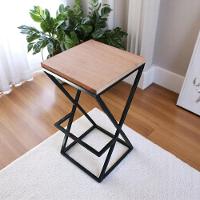 Banqueta Com Apoio Pés Aço Ferro Metal Madeira Robusta Cor Preto Estilo Industrial Bq-04 - 2