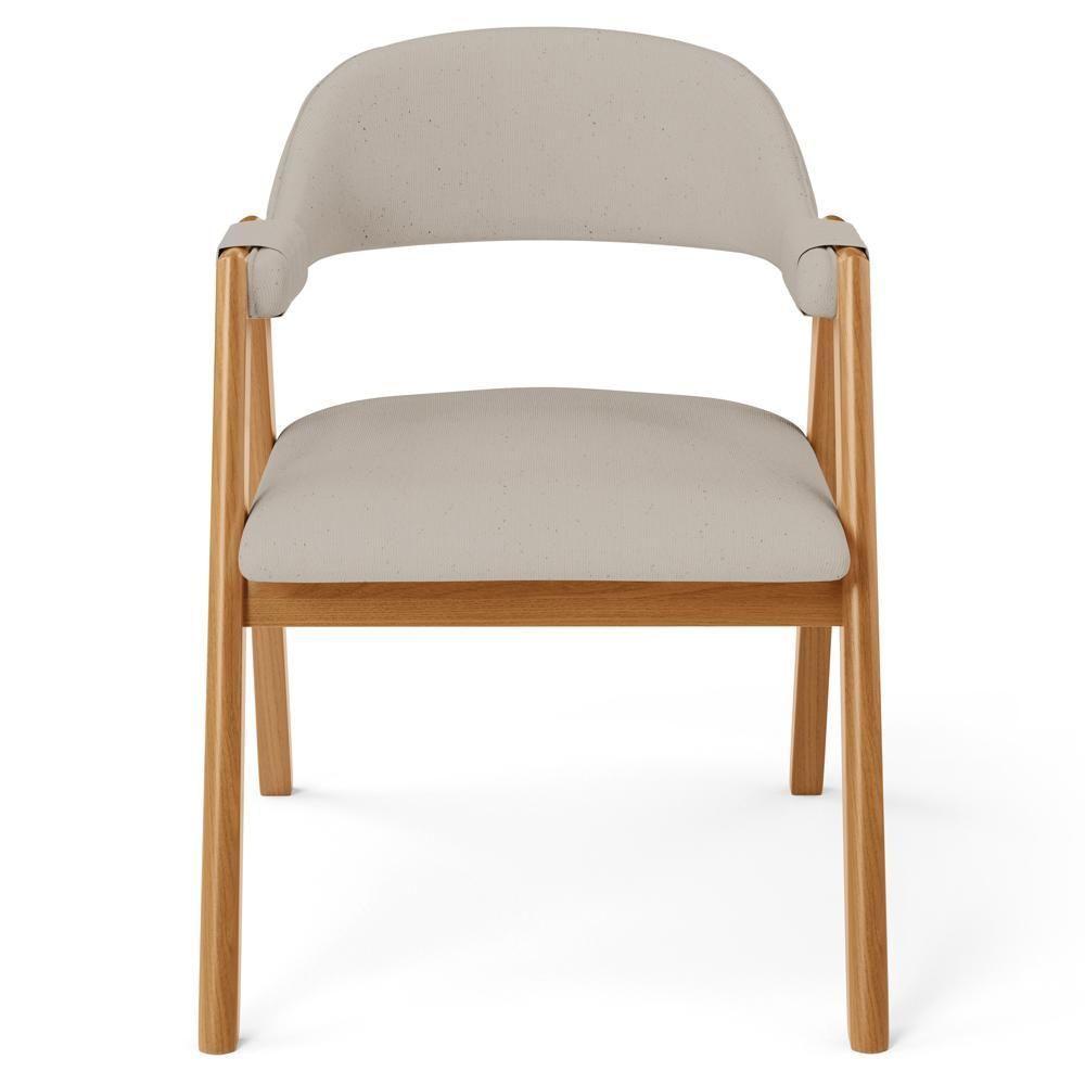 Kit 06 Cadeiras De Jantar E Estar Living Estofada Nadja L02 Linho Bege - Lyam Decor - 7