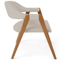 Kit 06 Cadeiras De Jantar E Estar Living Estofada Nadja L02 Linho Bege - Lyam Decor - 5