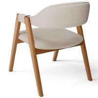 Kit 06 Cadeiras De Jantar E Estar Living Estofada Nadja L02 Linho Bege - Lyam Decor - 6