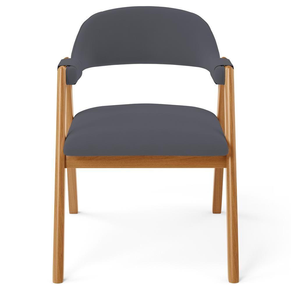 Kit 03 Cadeiras De Jantar E Estar Living Estofada Nadja L02 Suede Cinza - Lyam Decor - 3