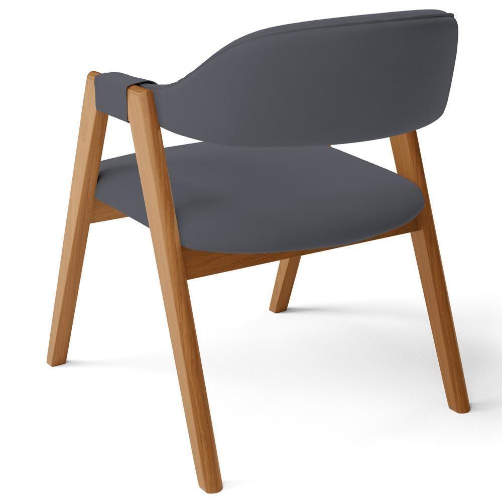 Kit 03 Cadeiras De Jantar E Estar Living Estofada Nadja L02 Suede Cinza - Lyam Decor - 8