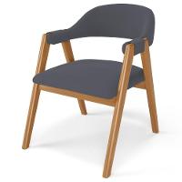 Kit 03 Cadeiras De Jantar E Estar Living Estofada Nadja L02 Suede Cinza - Lyam Decor - 6