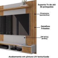 Painel Suspenso TV 55 Polegadas 136 Cm Ipanema Bechara Cinamomo Off White - 5