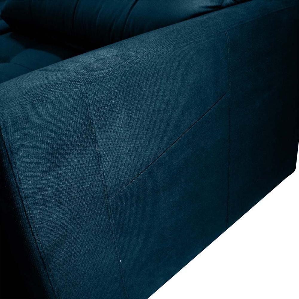 Sofá Cama Reclinável 2 Lugares 220cm Nayla Veludo Turkey Petróleo Matrix Veludo Turkey Petróleo - 6