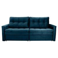 Sofá Cama Reclinável 2 Lugares 220cm Nayla Veludo Turkey Petróleo Matrix Veludo Turkey Petróleo - 5