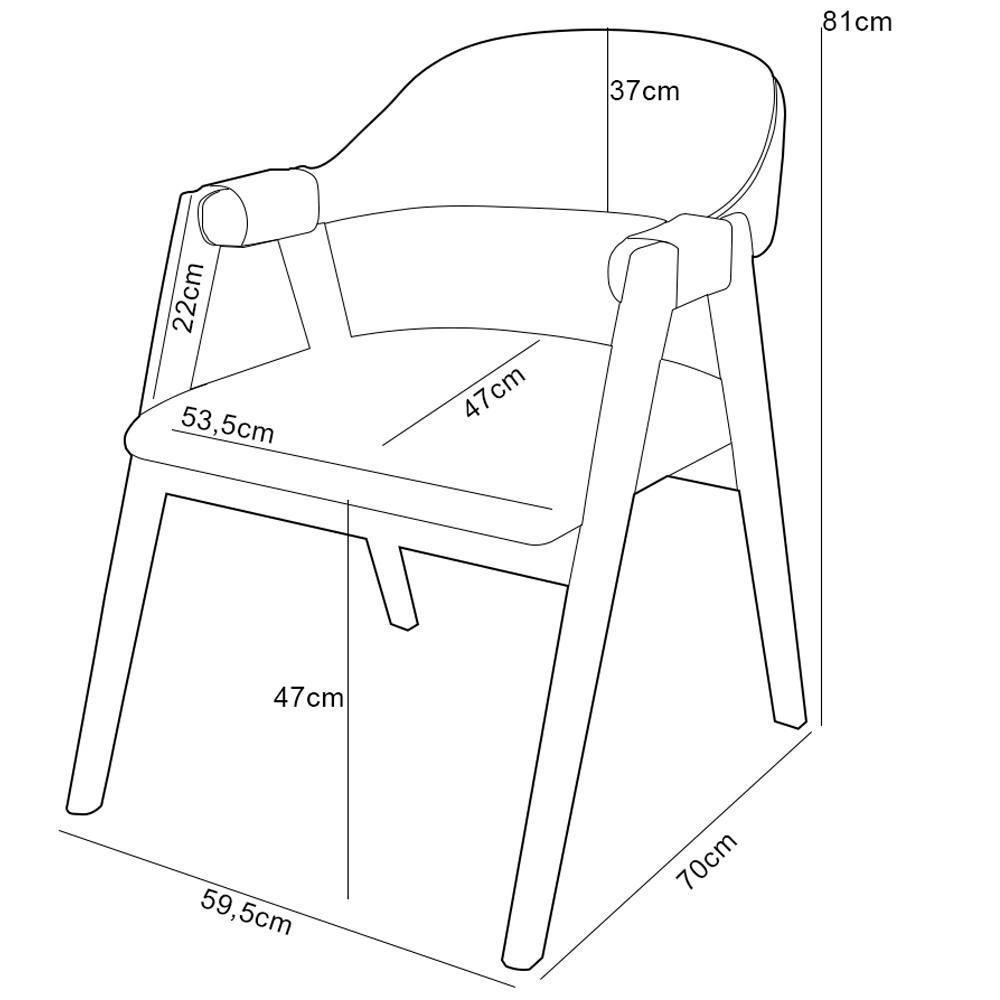 Kit 05 Cadeiras De Jantar E Estar Living Estofada Nadja L02 Couríssimo Preto - Lyam Decor - 5
