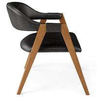 Kit 05 Cadeiras De Jantar E Estar Living Estofada Nadja L02 Couríssimo Preto - Lyam Decor - 7