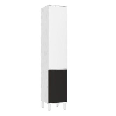 Paneleiro 40cm 2 Portas Dora Luciane Móveis Branco/branco Supremo/preto