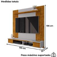 Painel Suspenso TV 55 Polegadas 136 Cm Ipanema Bechara Naturalle Off White - 3
