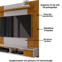 Painel Suspenso TV 55 Polegadas 136 Cm Ipanema Bechara Naturalle Off White - 5