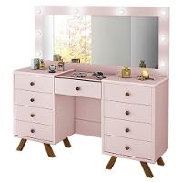Penteadeira Camarim Com Espelho 9 Gavetas Mila Rosê - Móveis Luapa - 1