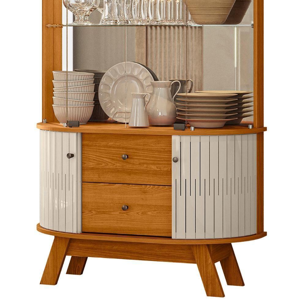 Cristaleira De Vidro Eva E Buffet Monica Z10 Off-cinamomo - Mpozenato - 6