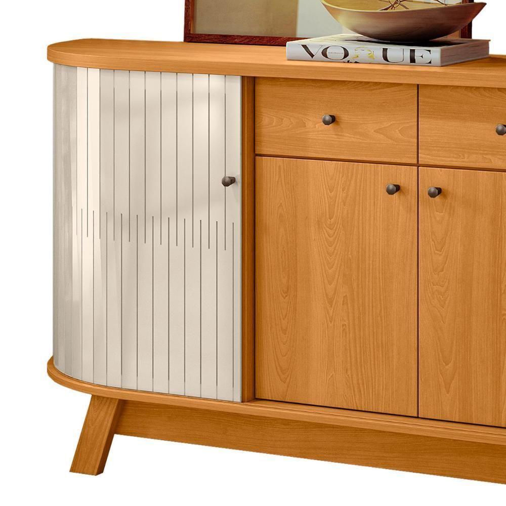 Cristaleira De Vidro Eva E Buffet Monica Z10 Off-cinamomo - Mpozenato - 9