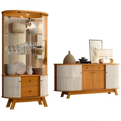 Cristaleira De Vidro Eva E Buffet Monica Z10 Off-cinamomo - Mpozenato