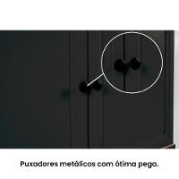 Aparador Buffet Ditália 2 Gavetas 2 Portas 2 Unidades R-629 Preto - 9