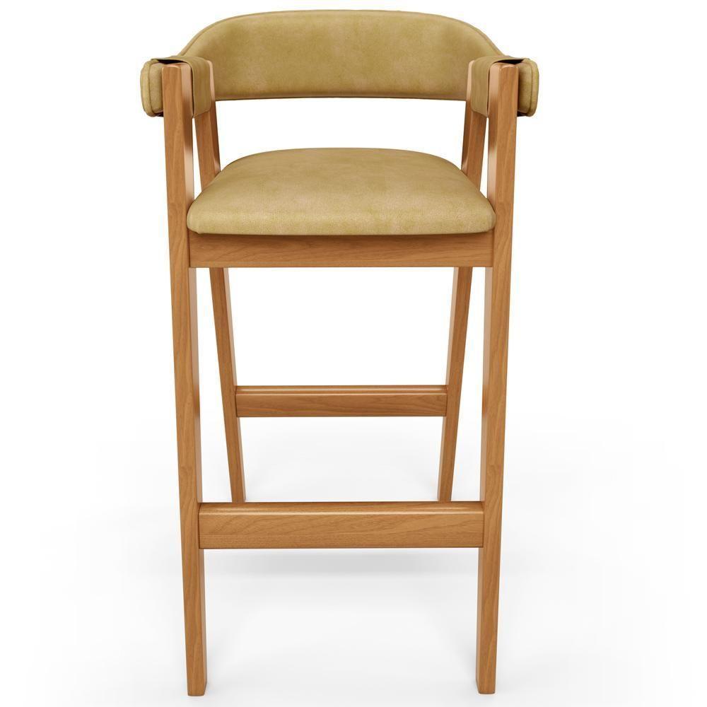 Kit 06 Banquetas Alta Bar Cozinha Sala De Jantar Bar Nadja L02 Couríssimo Fendi - Lyam Decor - 6