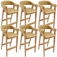 Kit 06 Banquetas Alta Bar Cozinha Sala De Jantar Bar Nadja L02 Couríssimo Fendi - Lyam Decor - 1