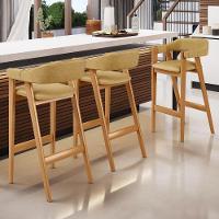 Kit 06 Banquetas Alta Bar Cozinha Sala De Jantar Bar Nadja L02 Couríssimo Fendi - Lyam Decor - 2