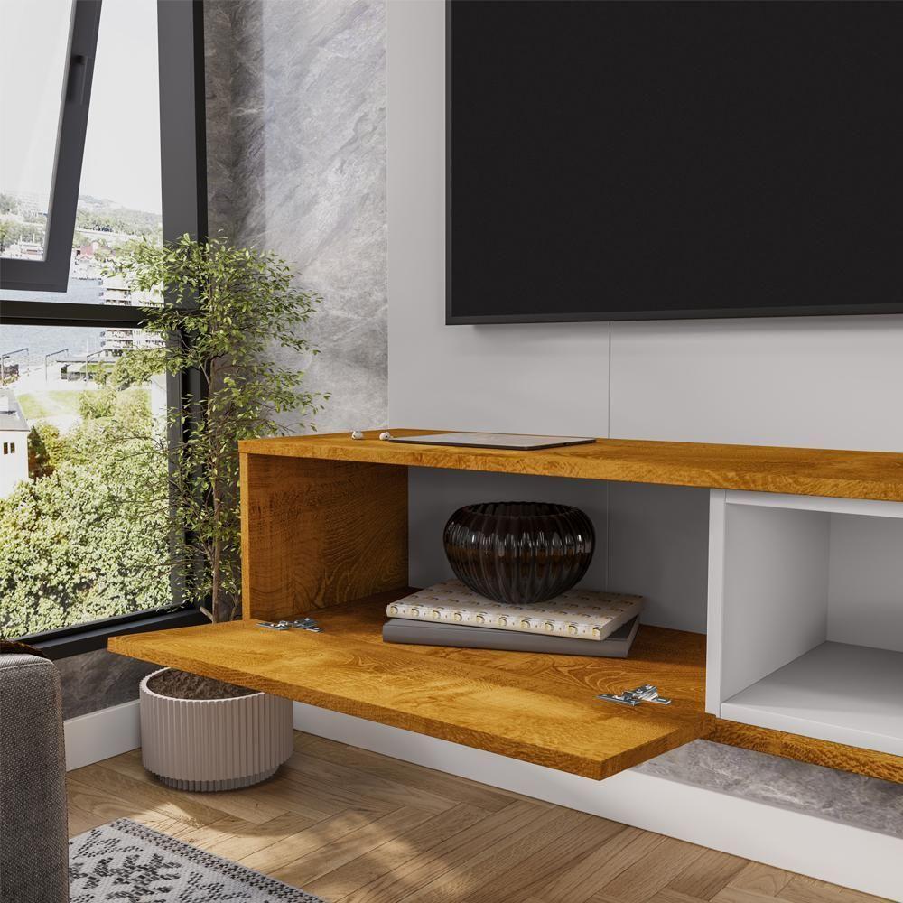 Painel Suspenso TV 55 Polegadas 138 Cm Paraty Bechara Naturalle Off White - 4