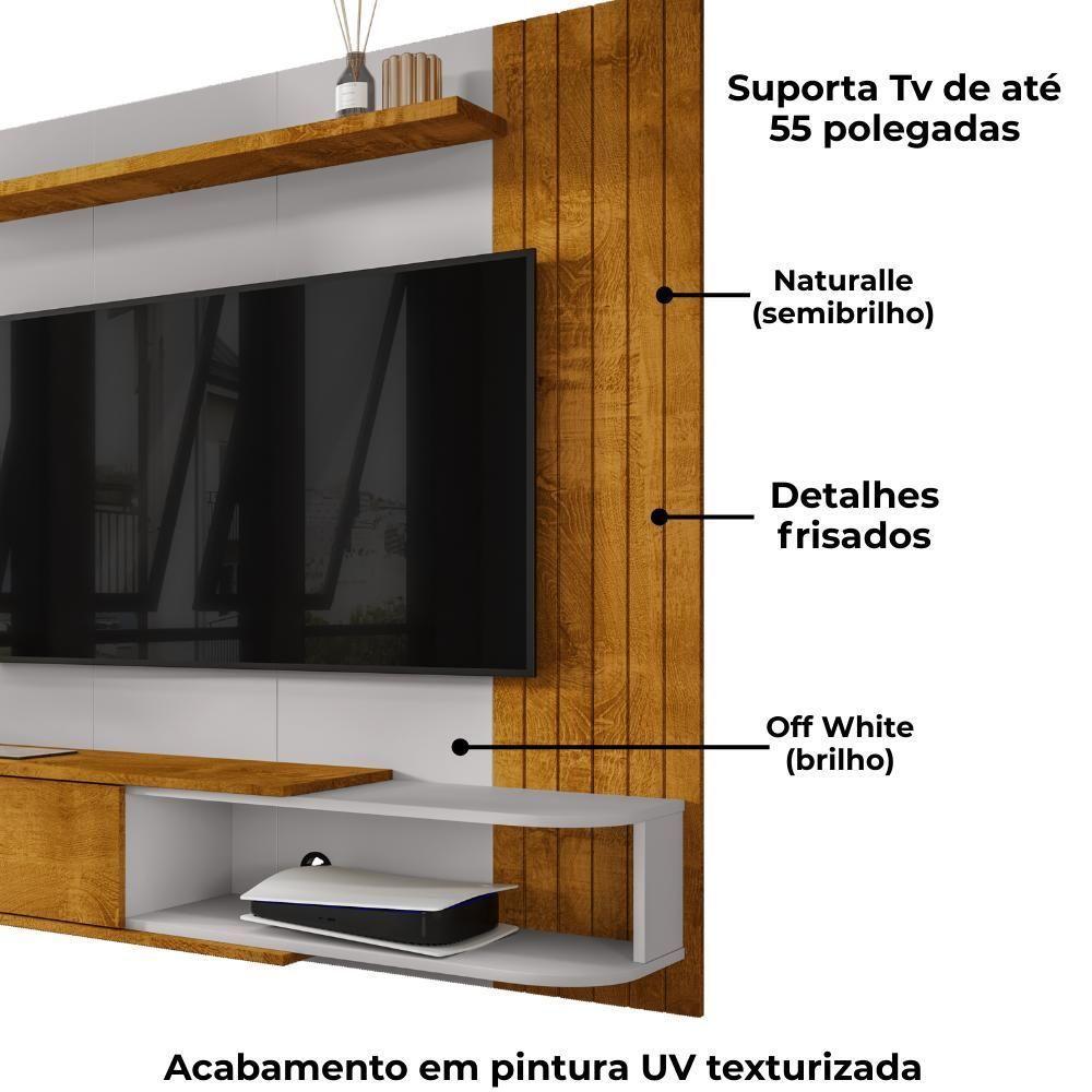 Painel Suspenso TV 55 Polegadas 138 Cm Paraty Bechara Naturalle Off White - 5