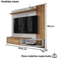 Painel Suspenso TV 55 Polegadas 138 Cm Paraty Bechara Cinamomo Off White - 3