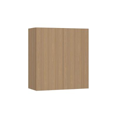 Armário Aéreo 80cm 2 Portas Slim Luciane Móveis Freijó/freijó Brasil