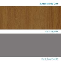 Armário Aéreo Para Micro-ondas 60cm 2 Portas Slim Luciane Mó Freijó/cinza Puro - 7