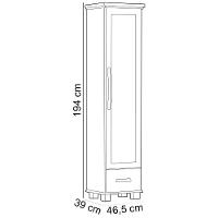 Sapateira Vertical Multiuso Com Espelho 1 Porta 1 Gaveta Zahav F06 Café - Lyam Decor - 5