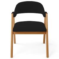 Kit 03 Cadeiras De Jantar E Estar Living Estofada Nadja L02 Suede Preto - Lyam Decor - 3