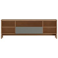 Rack Para Sala De Estar Tv 50 Pol 2 Portas 1 Gaveta Esdras F06 Oak Ferrolack - Lyam Decor - 3