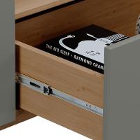 Rack Para Sala De Estar Tv 50 Pol 2 Portas 1 Gaveta Esdras F06 Oak Ferrolack - Lyam Decor - 7