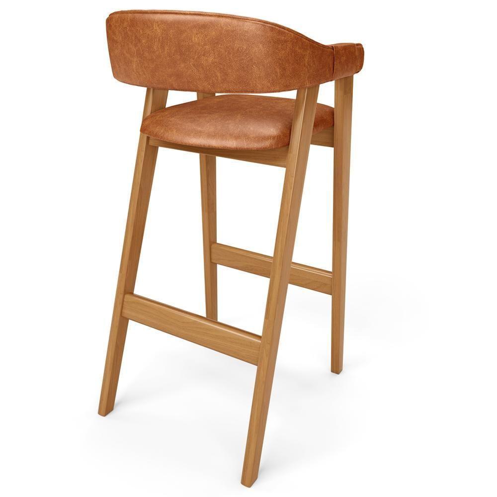 Kit 06 Banquetas Alta Bar Cozinha Sala De Jantar Bar Nadja L02 Couríssimo Camel - Lyam Decor - 8