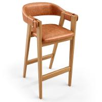 Kit 06 Banquetas Alta Bar Cozinha Sala De Jantar Bar Nadja L02 Couríssimo Camel - Lyam Decor - 3