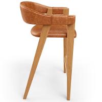 Kit 06 Banquetas Alta Bar Cozinha Sala De Jantar Bar Nadja L02 Couríssimo Camel - Lyam Decor - 7