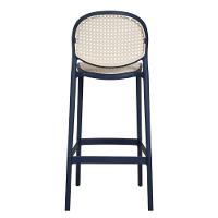 Kit 2 Banquetas Positano Fratini 108 Cm (altura) Polipropileno Azul Tramas Nude Simulando Rattan - 5