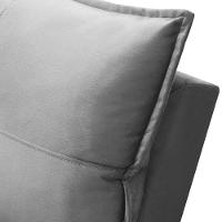 Sofá Retrátil Reclinável Para Sala 3 Lugares 250cm Niels F04 Veludo Cinza Claro - Lyam Decor - 6