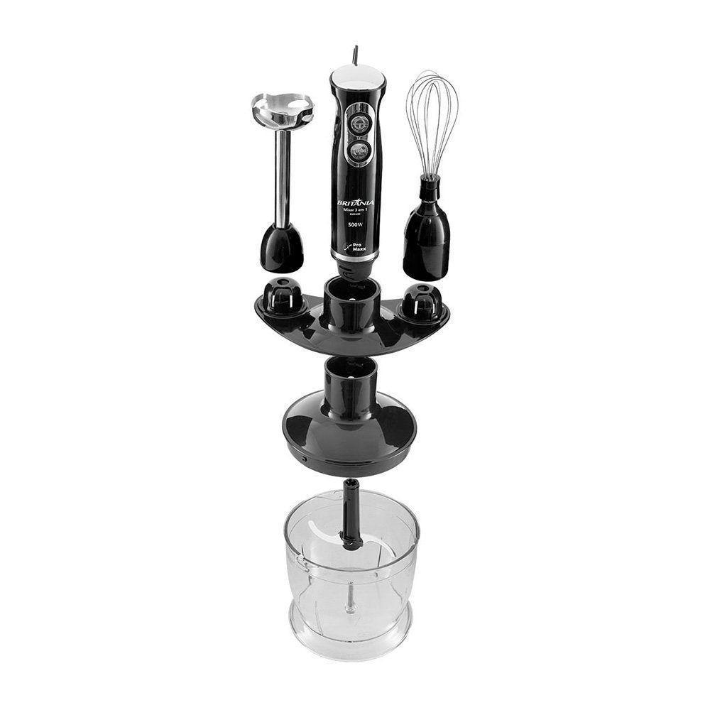 Mixer Britânia BMX400P Turbo 3 Em 1 500W Preto 220V - 4
