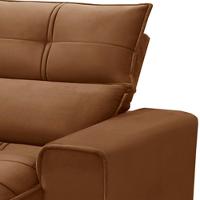 Sofá Retrátil Reclinável Para Sala 3 Lugares 230cm Asaph F04 Veludo Terracota - Lyam Decor - 7