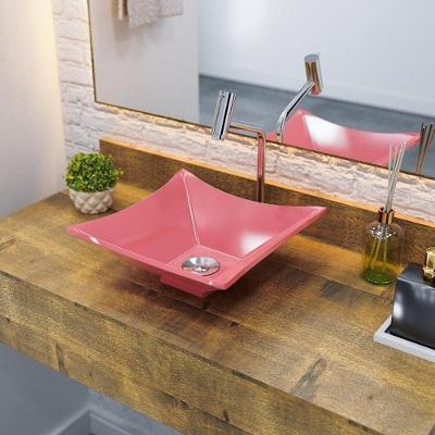 Kit Cuba L30 Com Válvula Click 1''b (2,6cm) + Sifão Pvc + Flexível Rosa